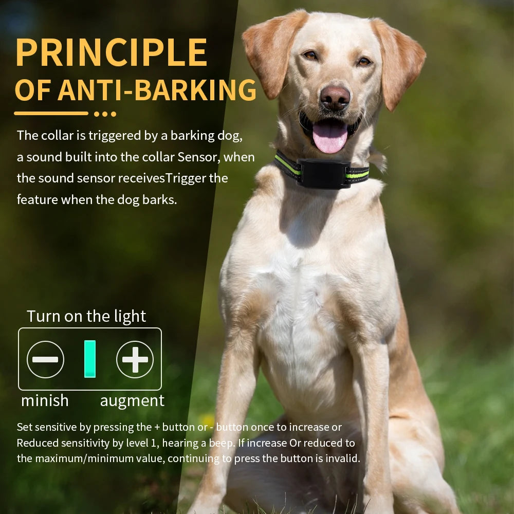 USB Rechargeable Auto Anti-Bark Dog Collar  Brief Product Description (Bullet Points):
