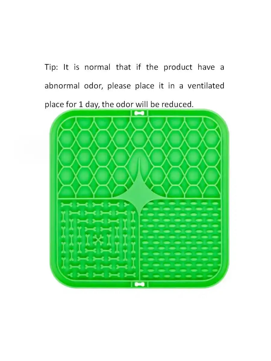 Silicone Pet Licking Pad – Slow Feeder with Suction Cups
