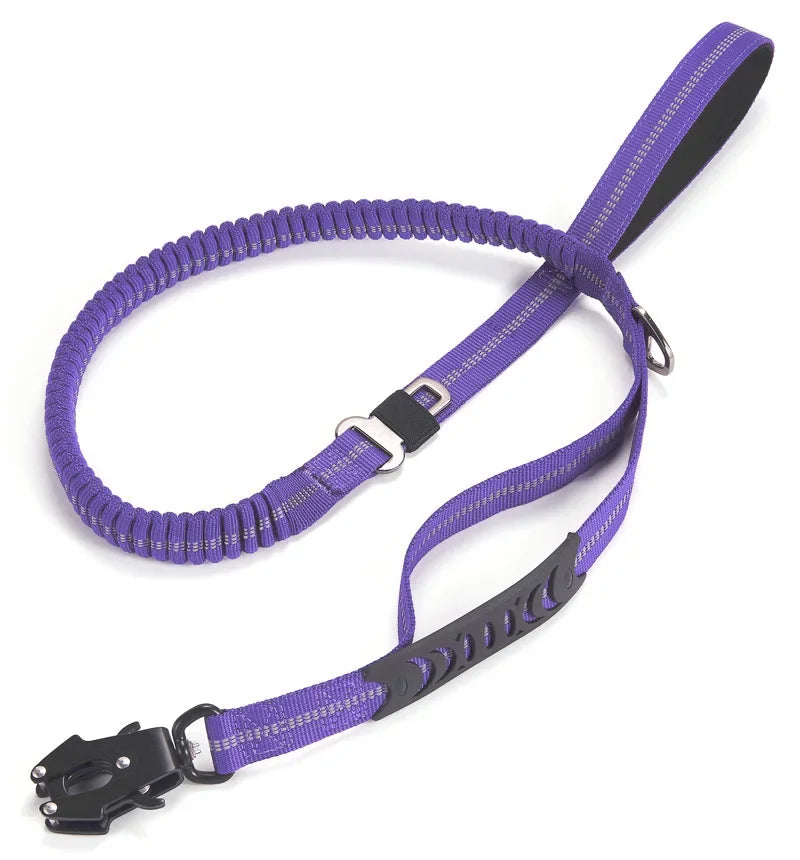 Reflective Shock-Absorbing Tactical Dog Leash