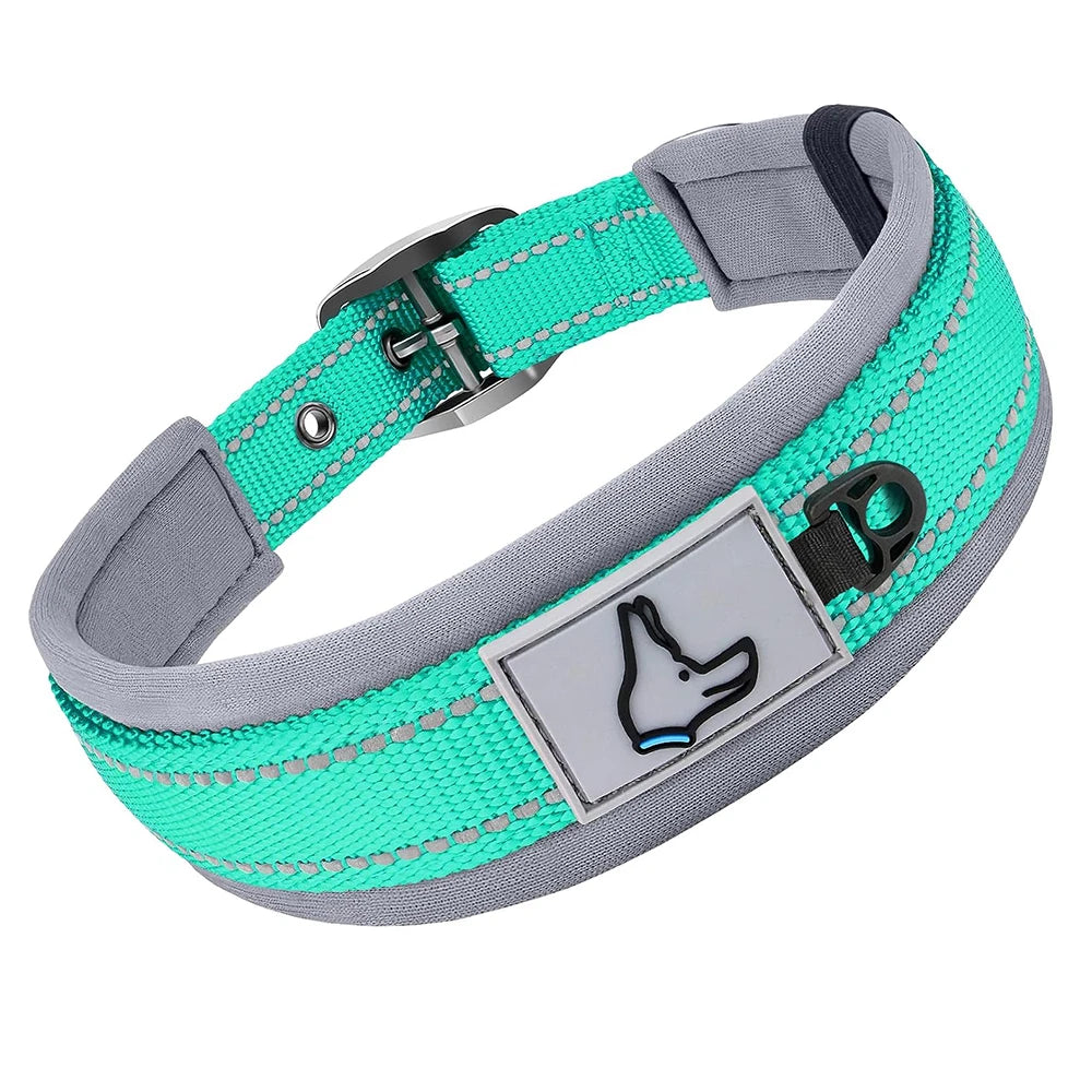 Padded Reflective Neoprene Dog Collar