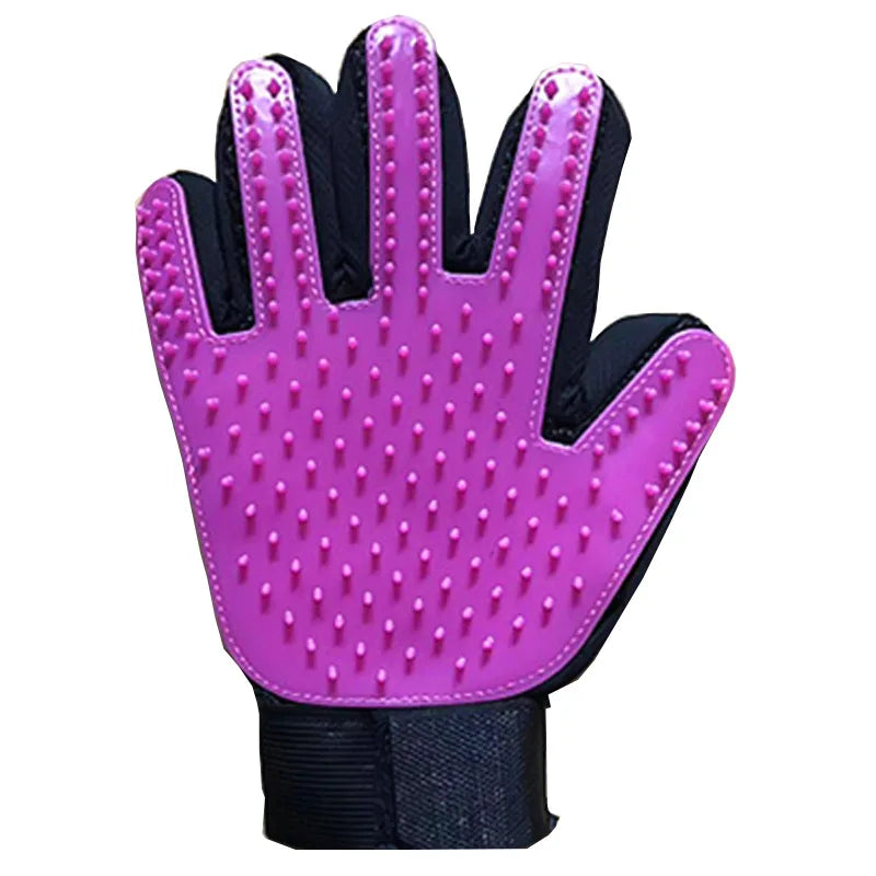 Pet Grooming Glove – Hair Remover & Massage Brush (6 Colors)