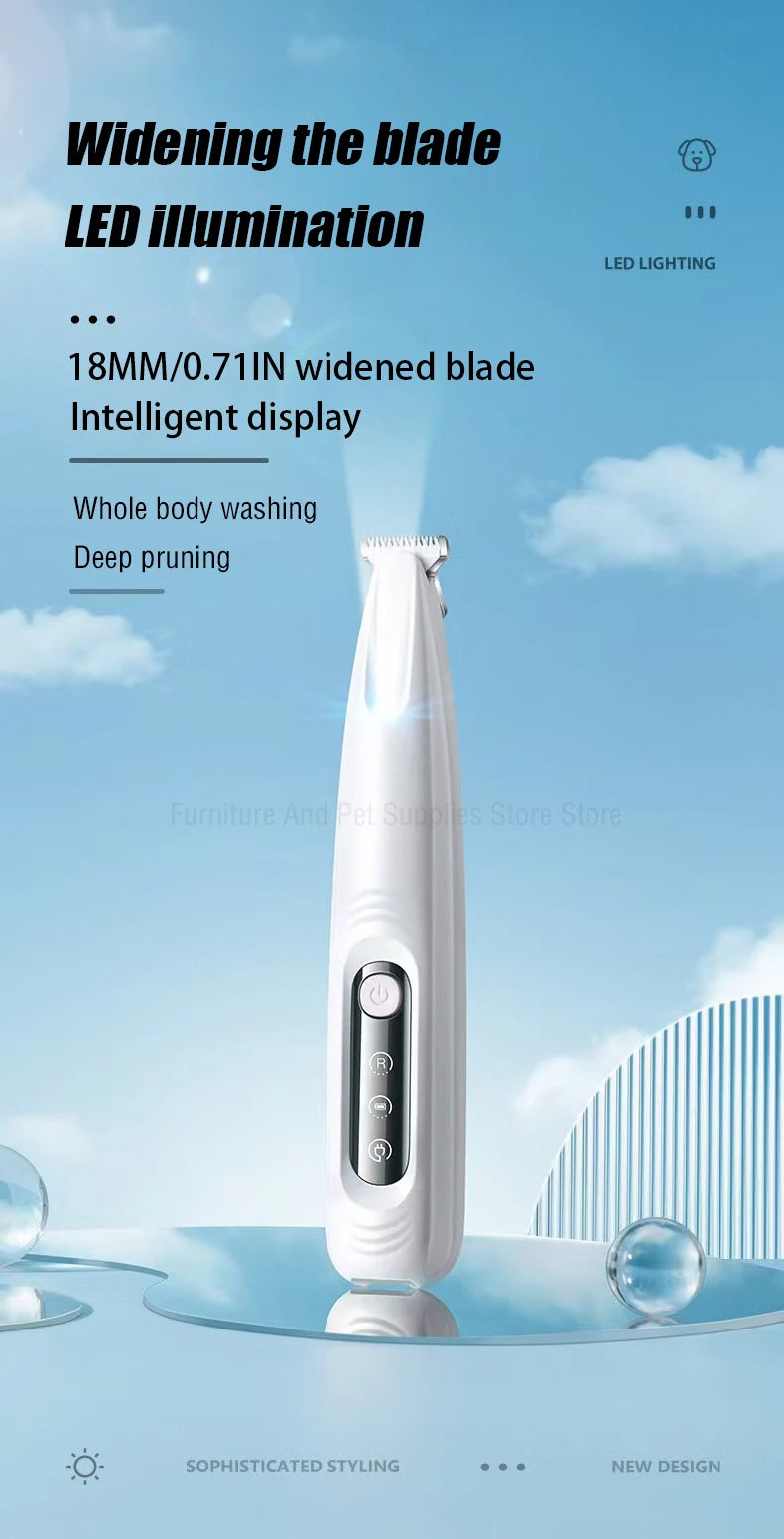 Waterproof Dog Paw Trimmer with LED Light