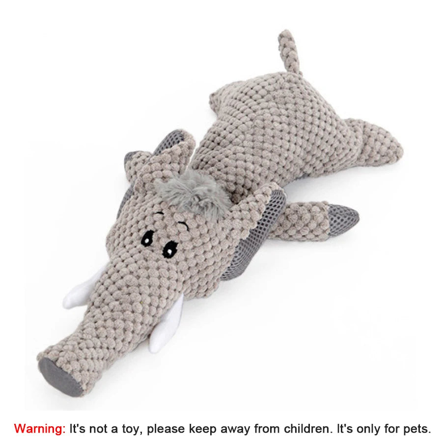 Bite-Resistant Plush Squeaky Dog Toy – Animal Design