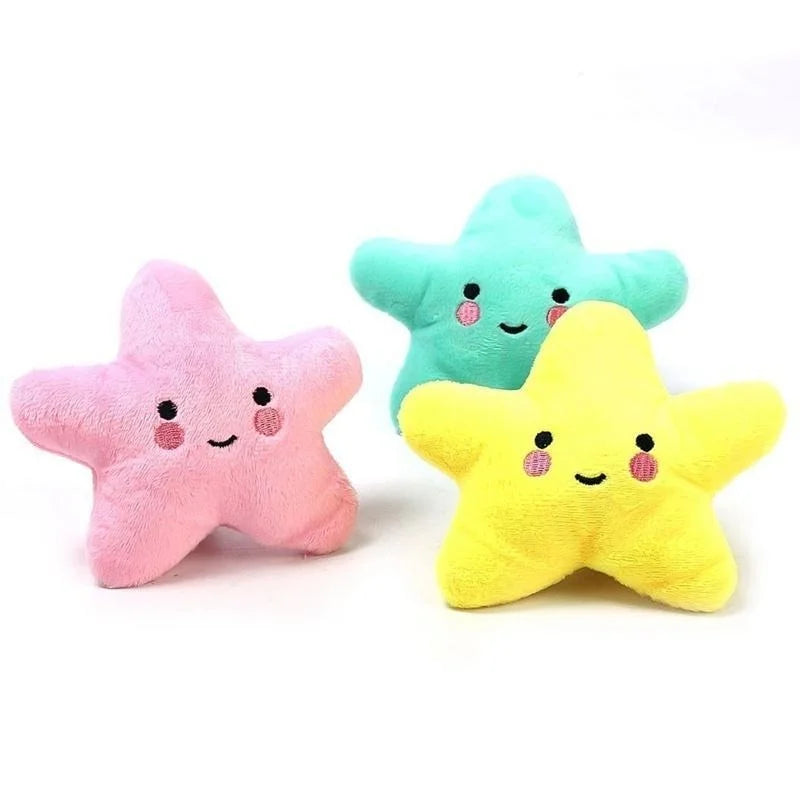Plush Squeaky Pentagram Pet Toy