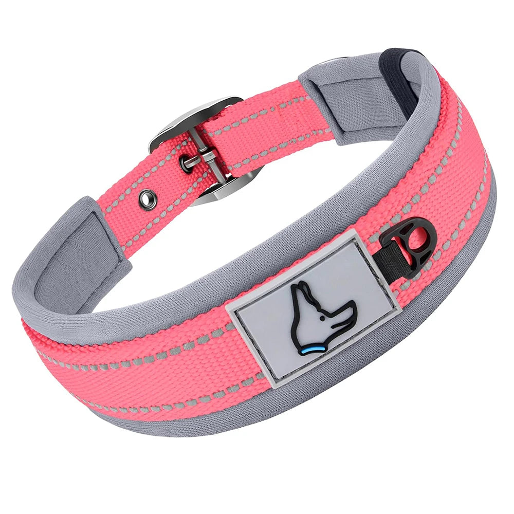 Padded Reflective Neoprene Dog Collar