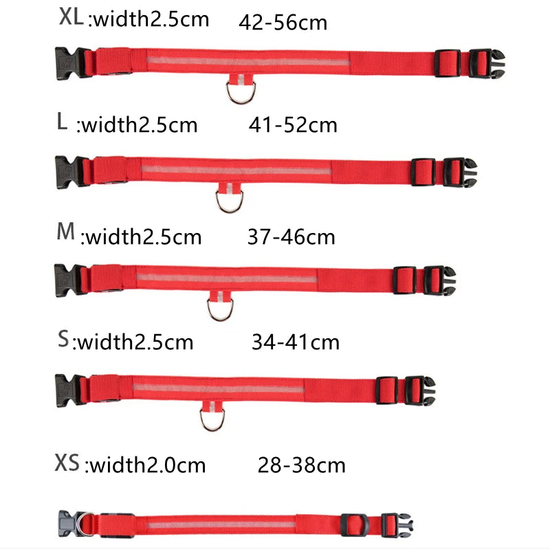 USB Rechargeable LED Pet Safety Collar