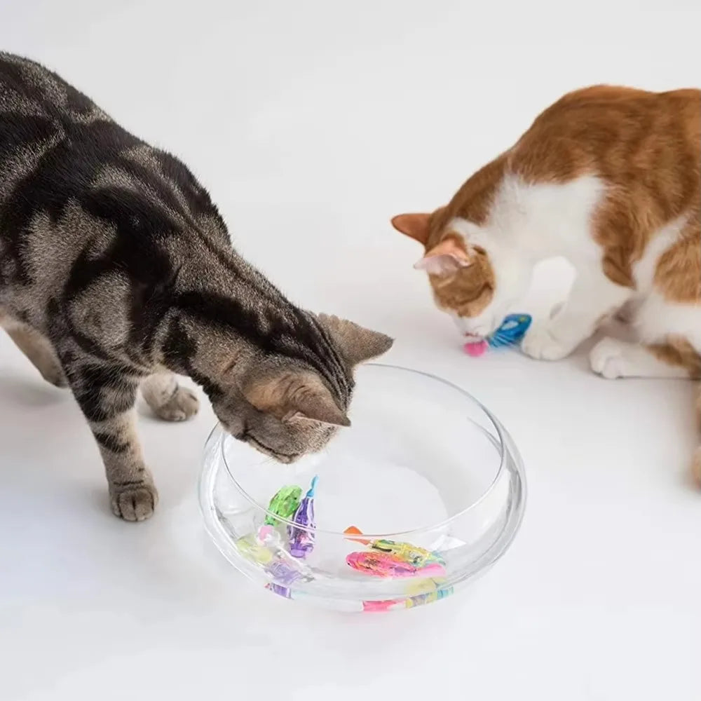 LED Interactive Swimming Robot Fish Cat Toy