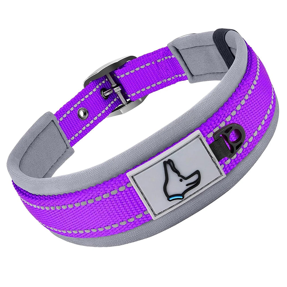 Padded Reflective Neoprene Dog Collar