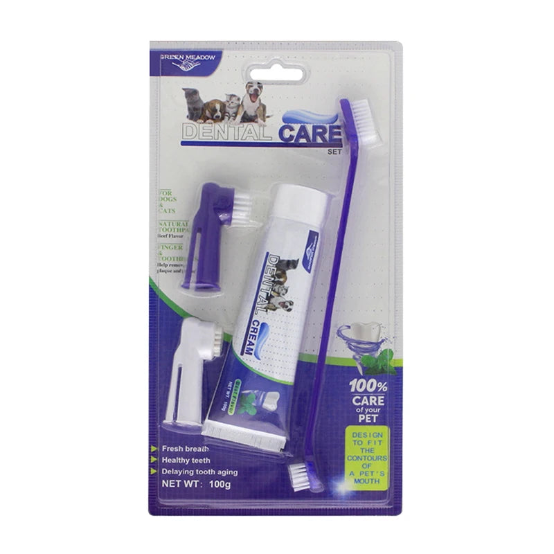 Pets Tartar Control Kit – 4-Piece Dental Care Set
