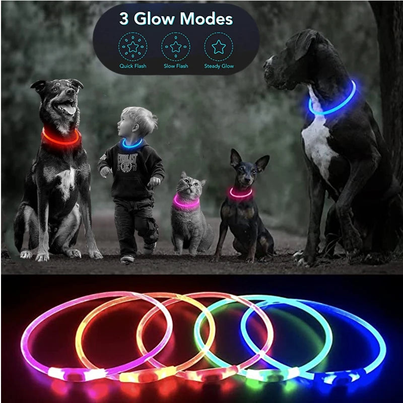 LED Rechargeable Glowing Pet Collar