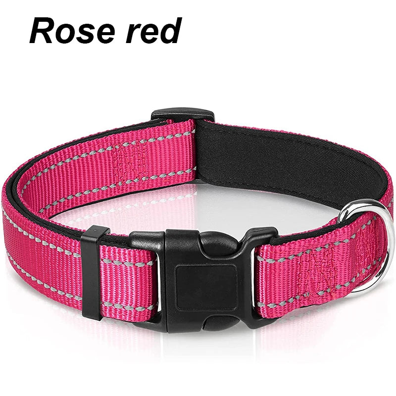 Reflective Neoprene Padded Dog Collar