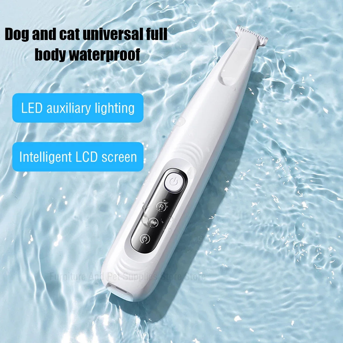 Waterproof Dog Paw Trimmer with LED Light