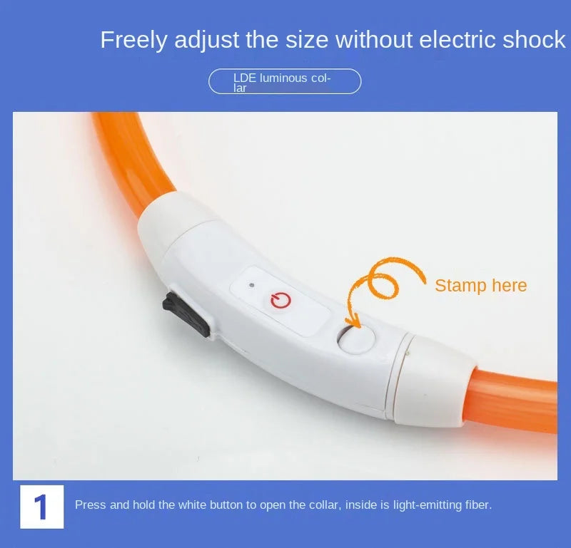 USB Rechargeable LED Pet Safety Collar