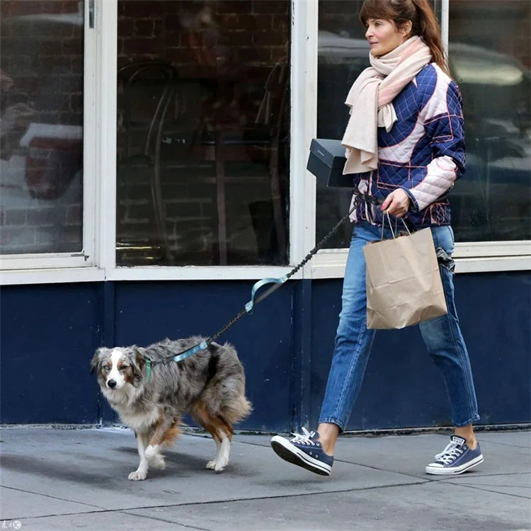 Outdoor Dual Elastic Reflective Dog Leash