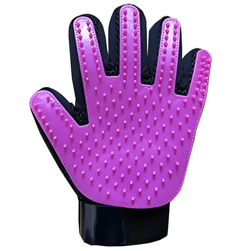 Pet Grooming Glove – Hair Remover & Massage Brush (6 Colors)