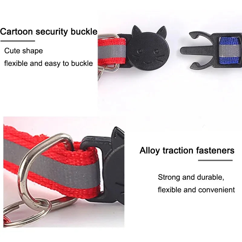 10PCS Adjustable Cat Collars with Bell