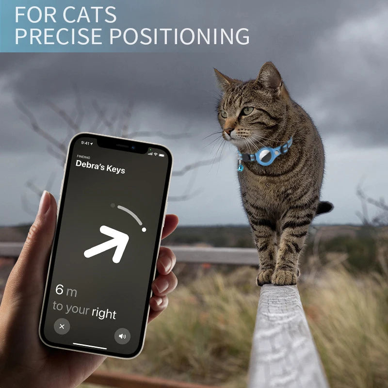 Reflective Airtag Cat Collar with Bell
