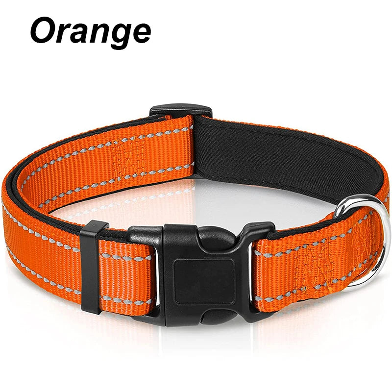 Reflective Neoprene Padded Dog Collar