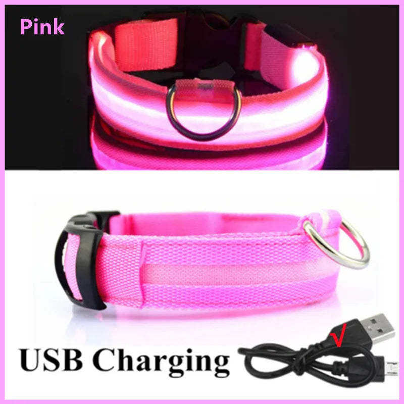 USB Rechargeable LED Pet Safety Collar