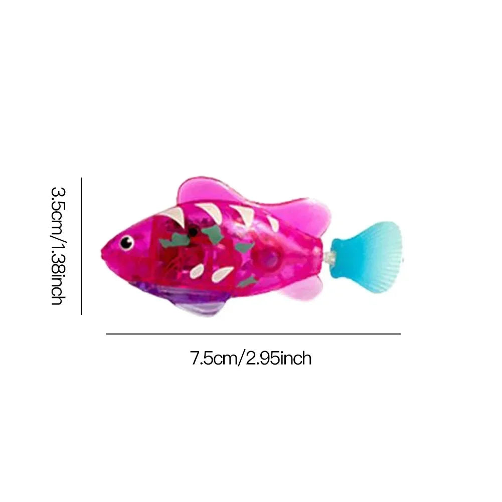 LED Interactive Swimming Robot Fish Cat Toy