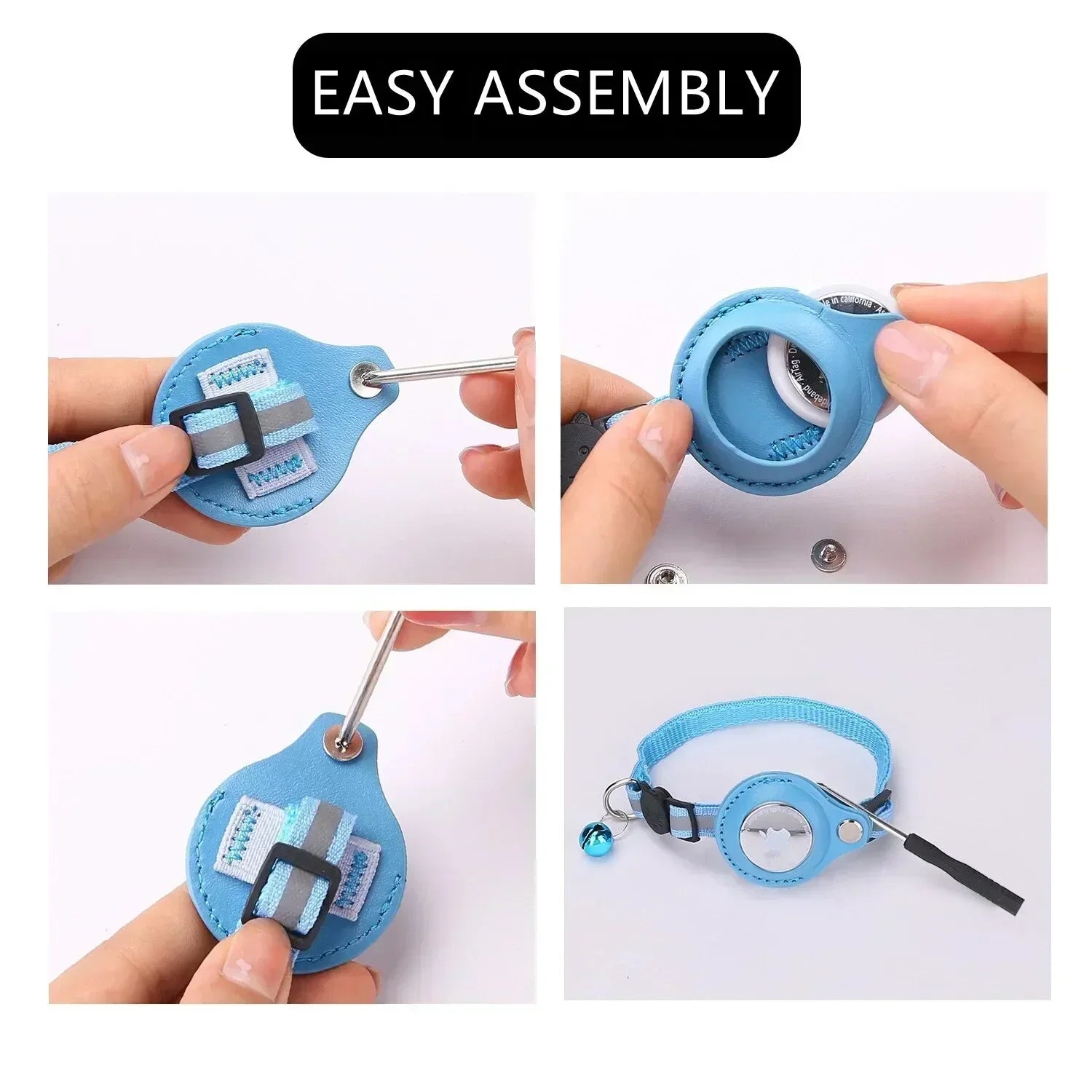 Reflective Airtag Cat Collar with Bell