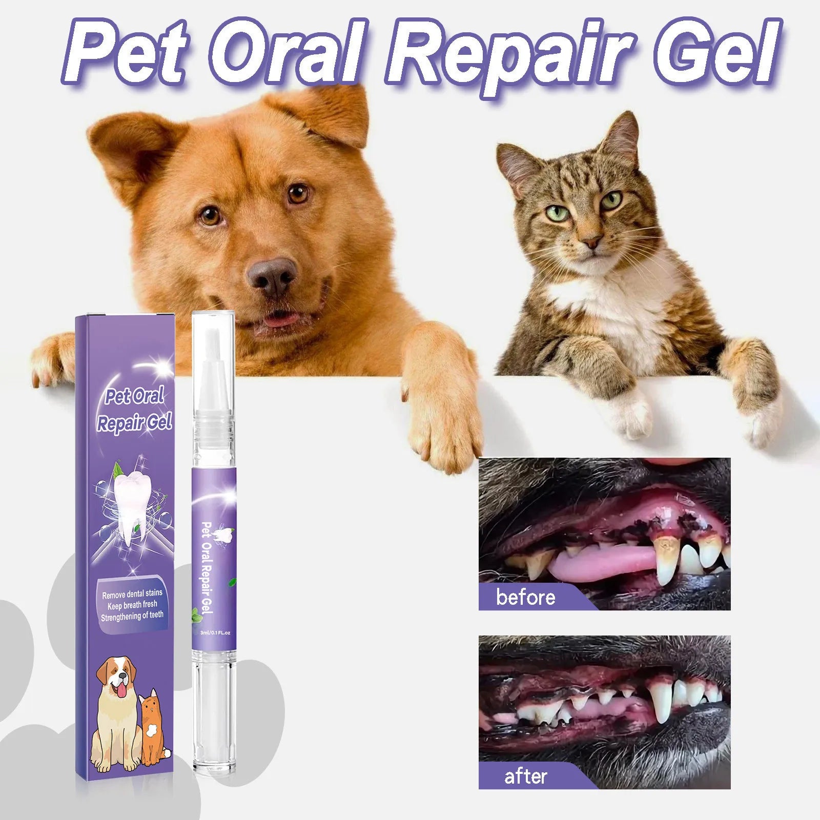 3ml Pet Oral Gel for Teeth & Breath