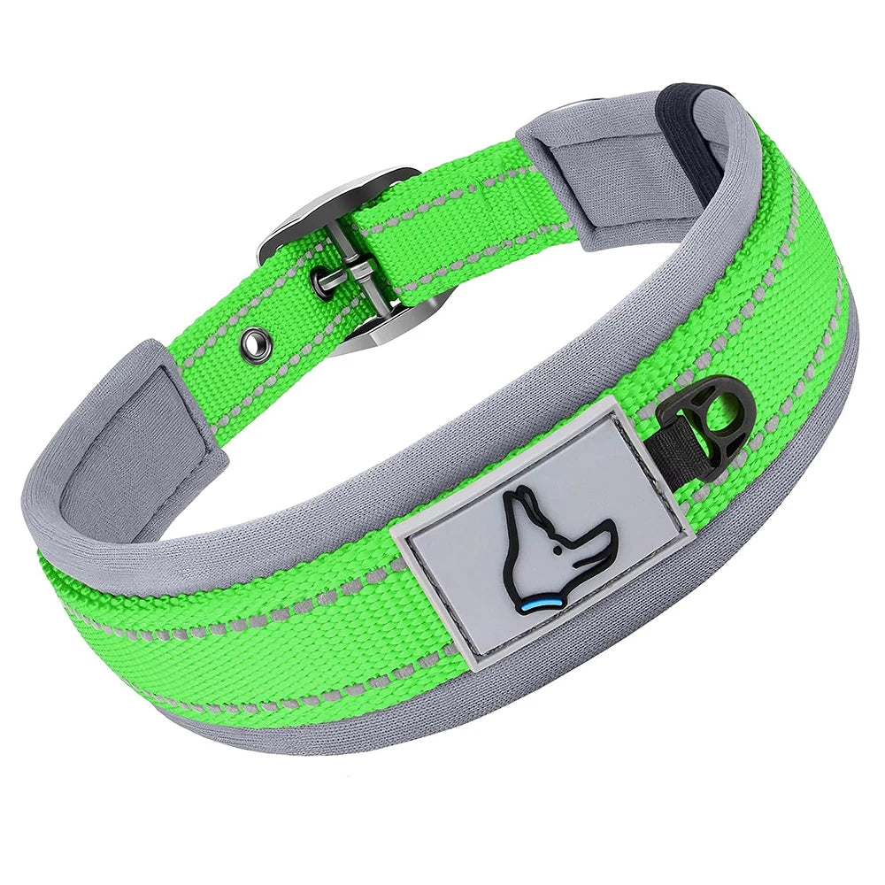 Padded Reflective Neoprene Dog Collar