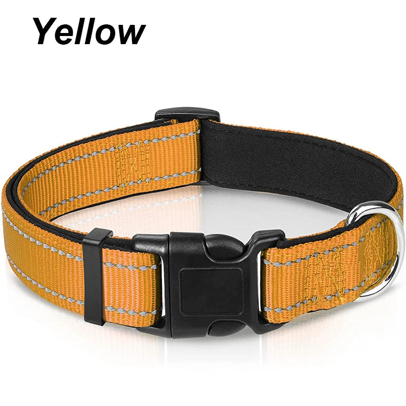 Reflective Neoprene Padded Dog Collar