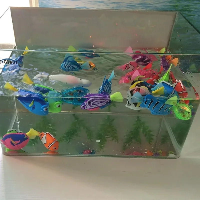 LED Interactive Swimming Robot Fish Cat Toy