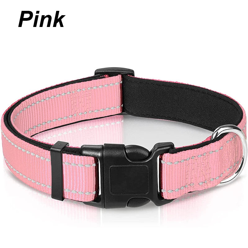 Reflective Neoprene Padded Dog Collar