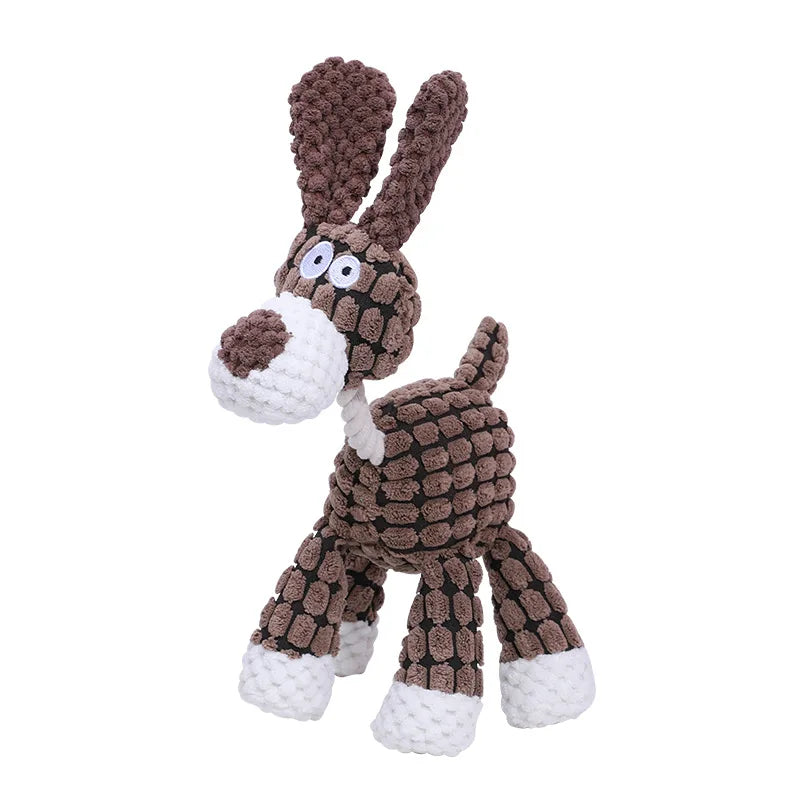 Plush Donkey Squeaky Dog Chew Toy