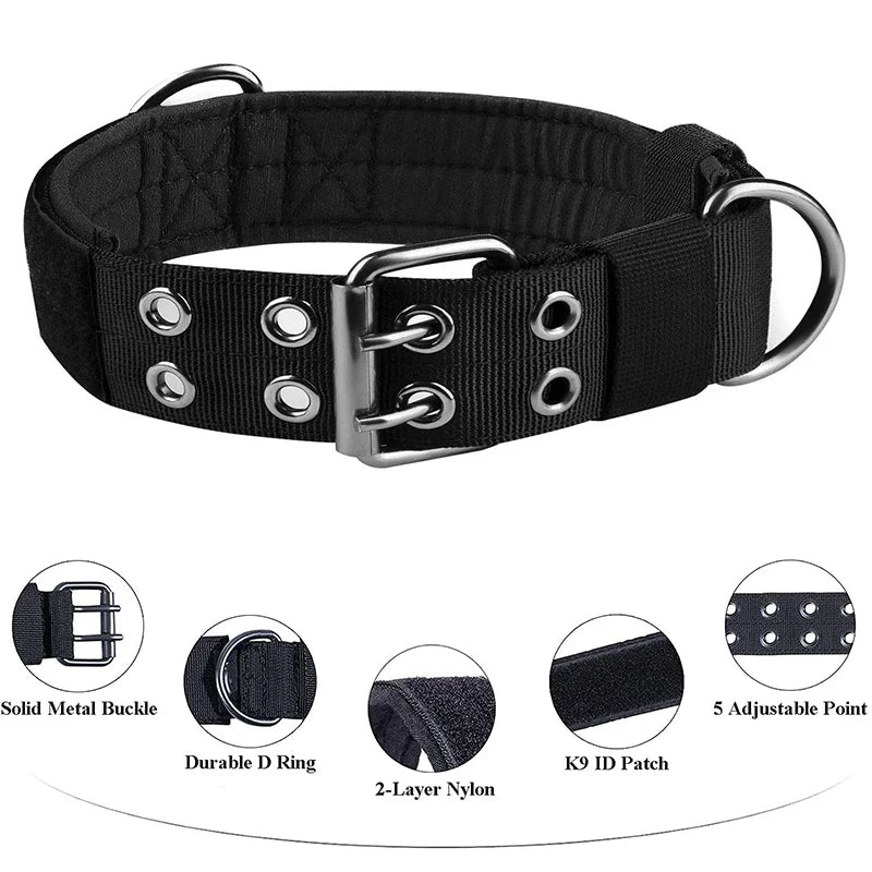 Adjustable Nylon Tactical Dog Collar