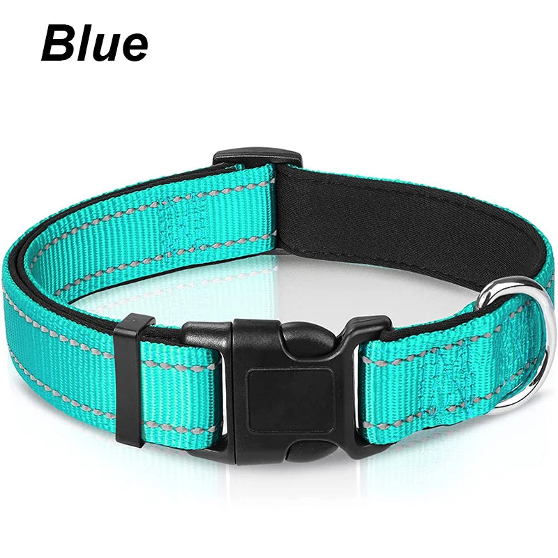 Reflective Neoprene Padded Dog Collar