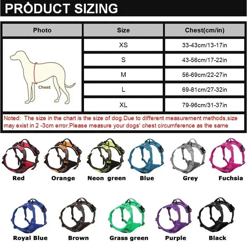 Reflective Adjustable Breathable Dog Vest Harness