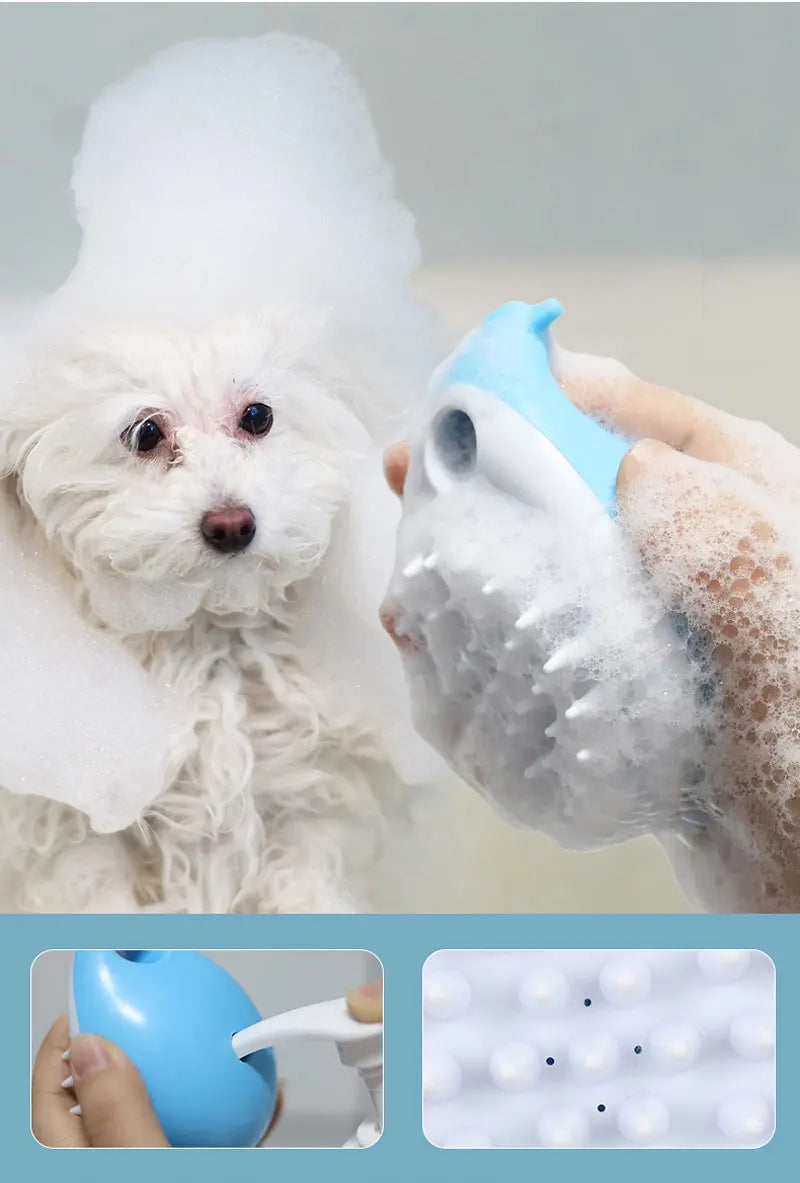 Soft Silicone Pet Bathing & Massage Brush