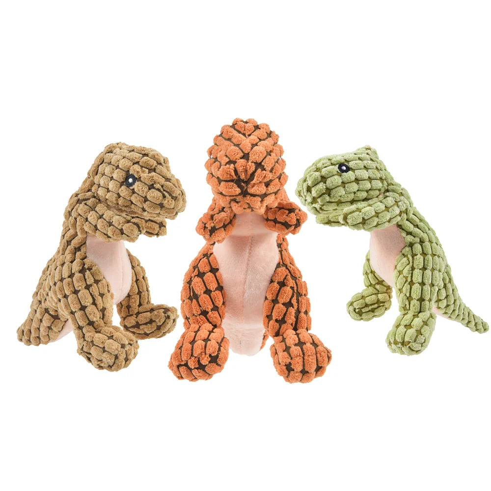Plush Dinosaur Chew Toy for Cats & Dogs