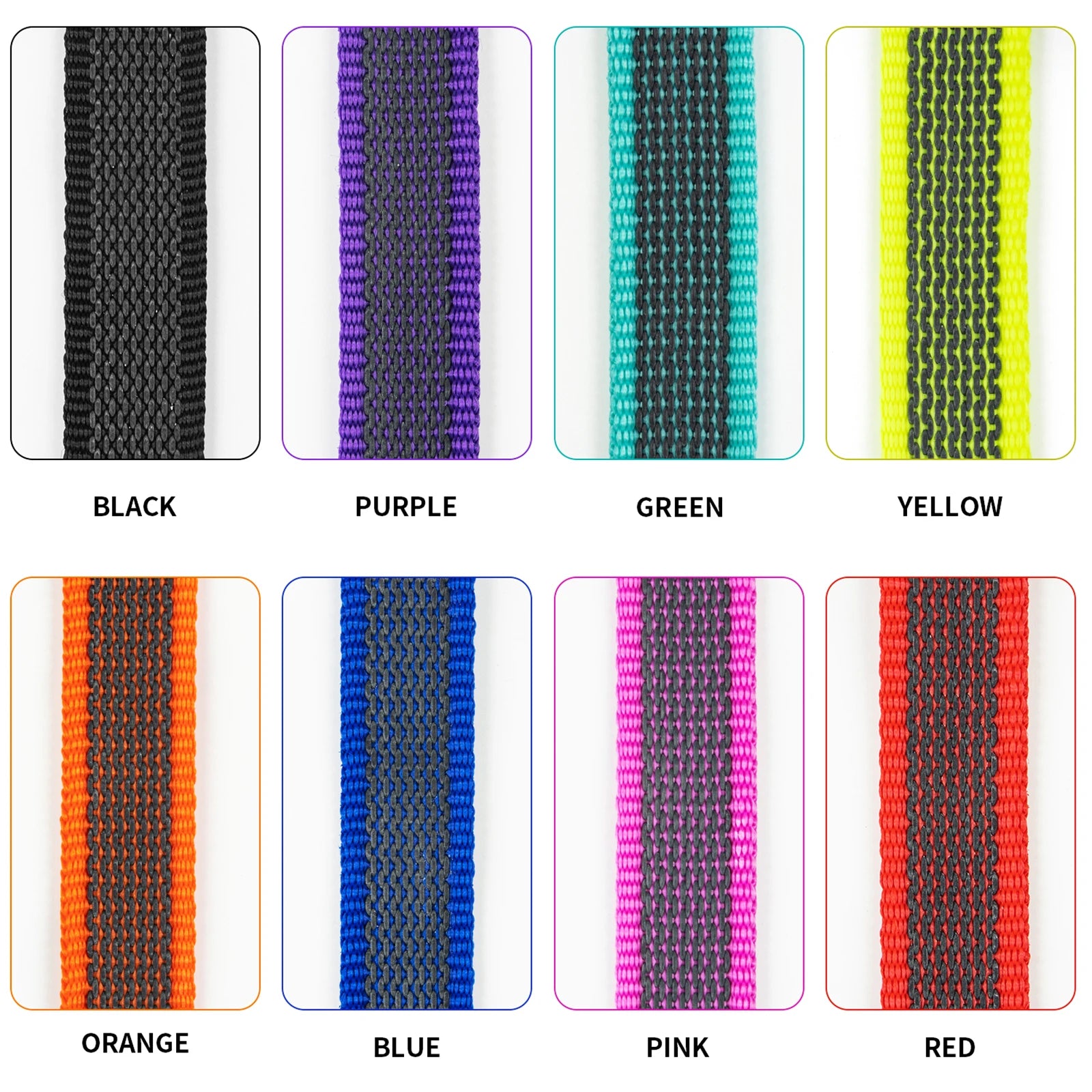 Dual-Color Latex Silk Dog Leash – Multiple Lengths