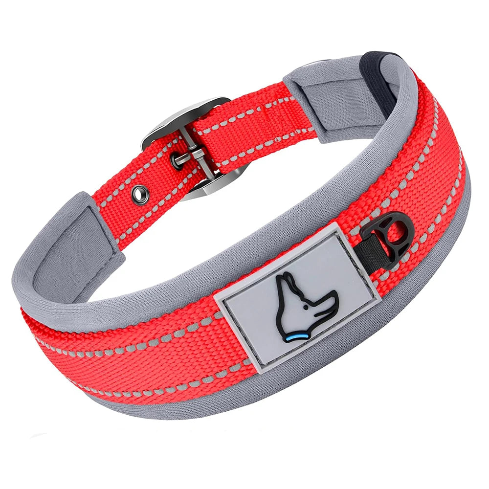 Padded Reflective Neoprene Dog Collar