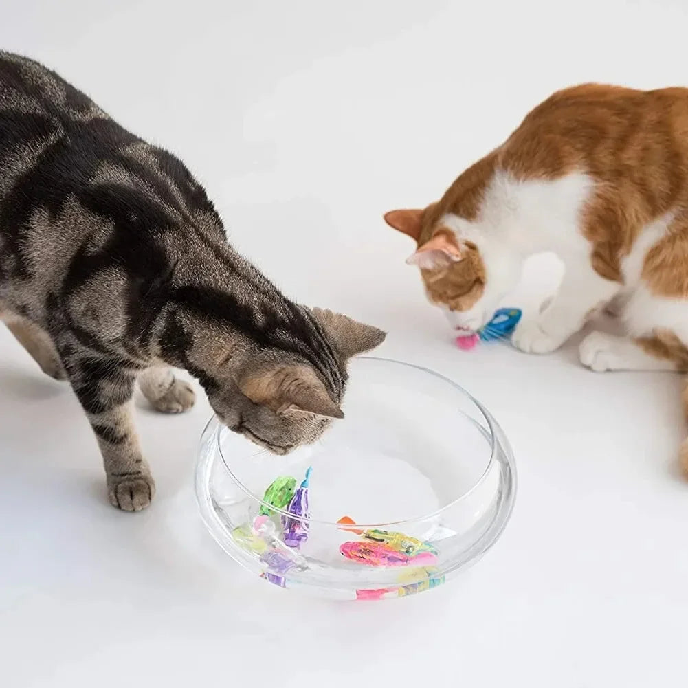 LED Interactive Swimming Robot Fish Cat Toy