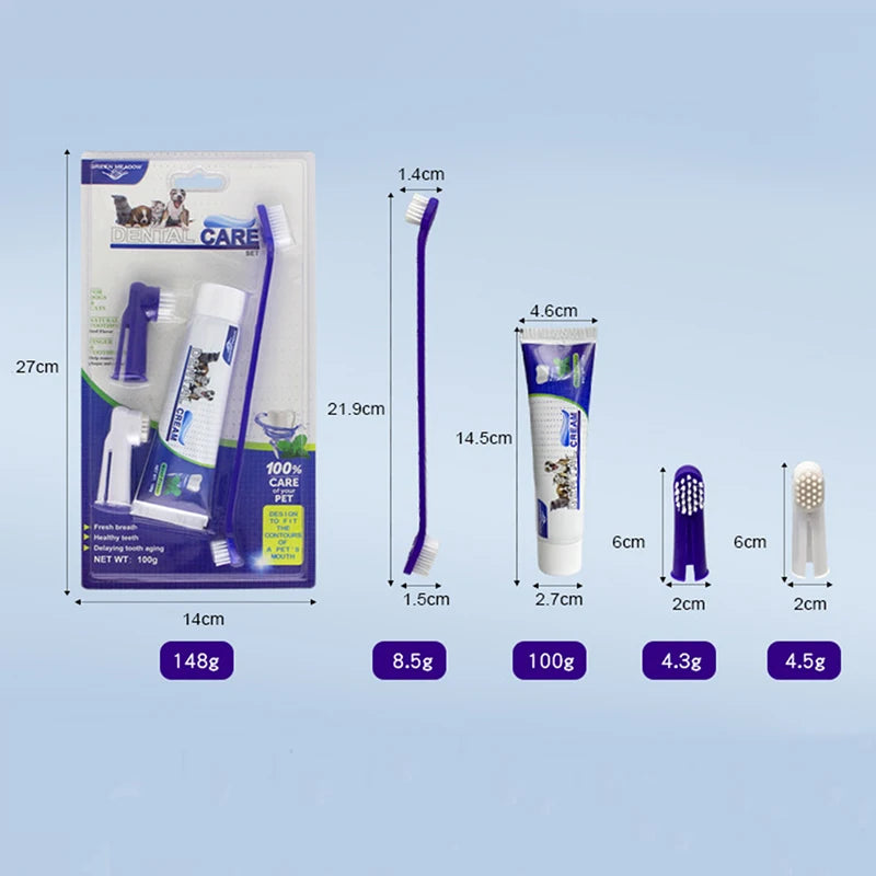 Pets Tartar Control Kit – 4-Piece Dental Care Set