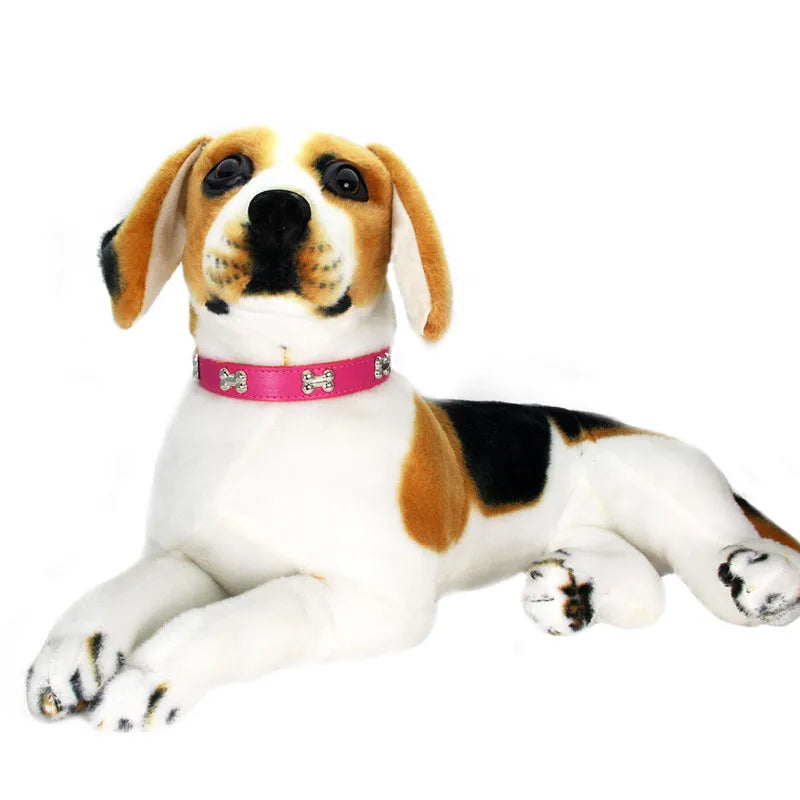 Durable Bone Leather Dog Collar