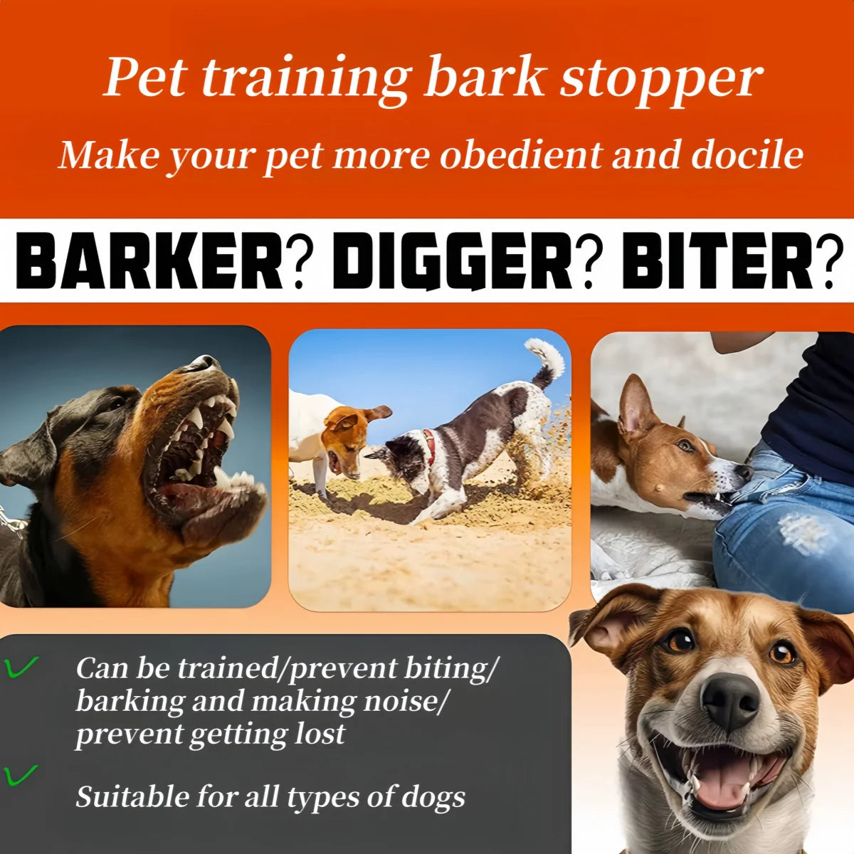 Rechargeable Automatic Anti-Bark Dog Collar