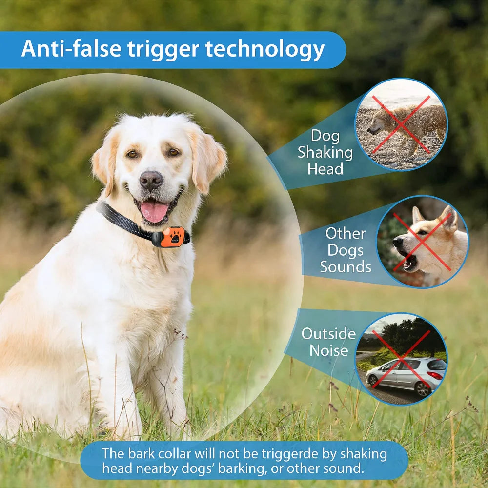 Waterproof USB Rechargeable Anti-Bark Dog Collar
