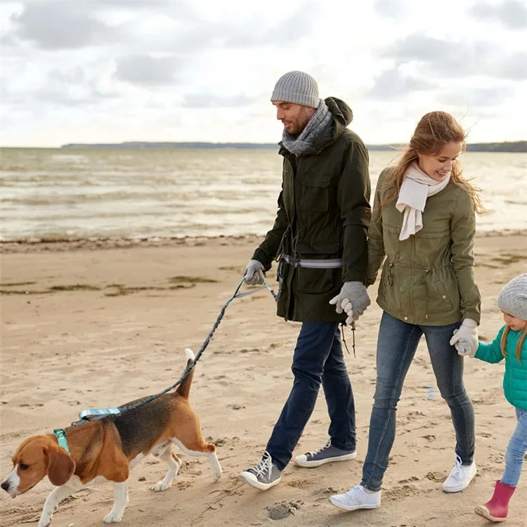 Outdoor Dual Elastic Reflective Dog Leash