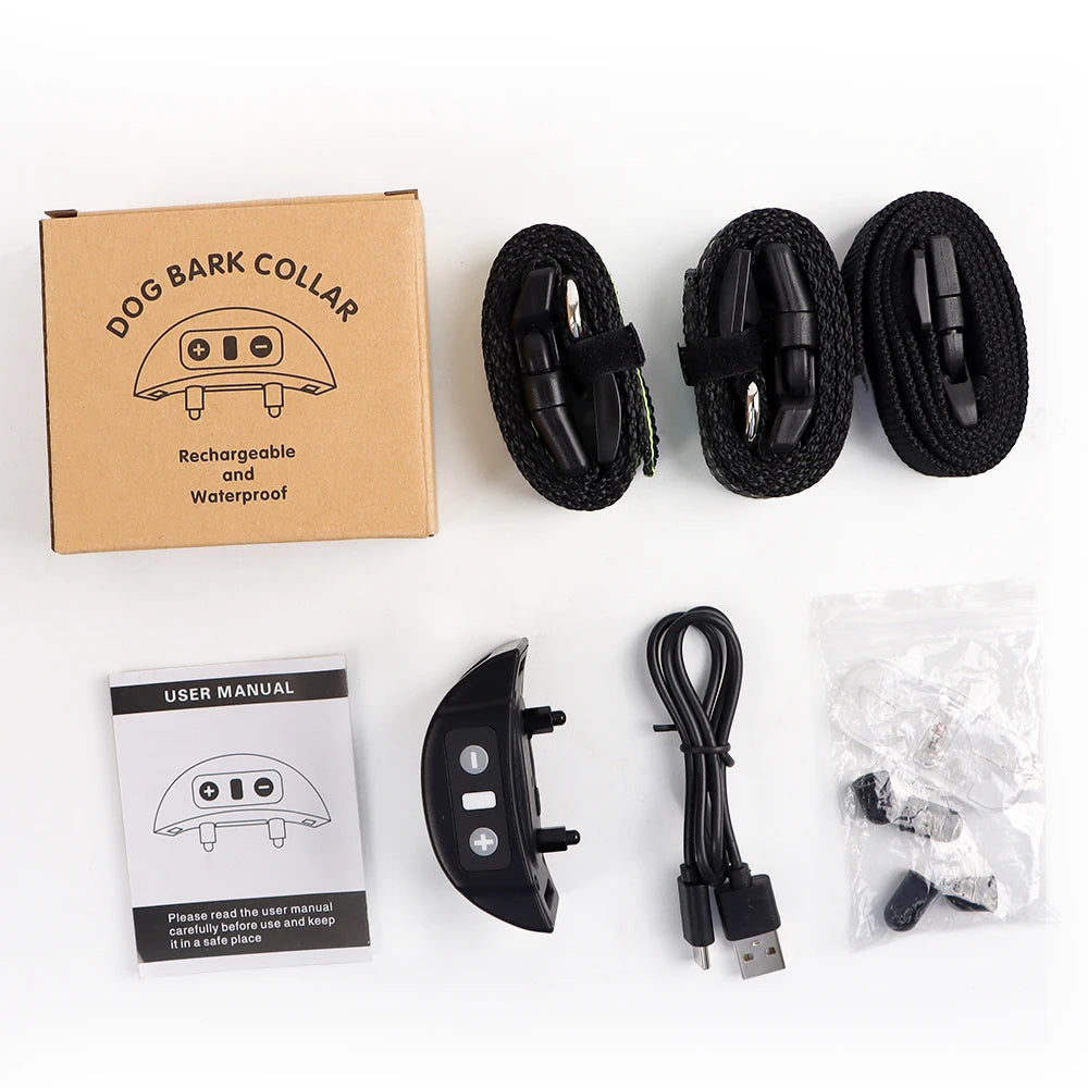 USB Rechargeable Auto Anti-Bark Dog Collar  Brief Product Description (Bullet Points):