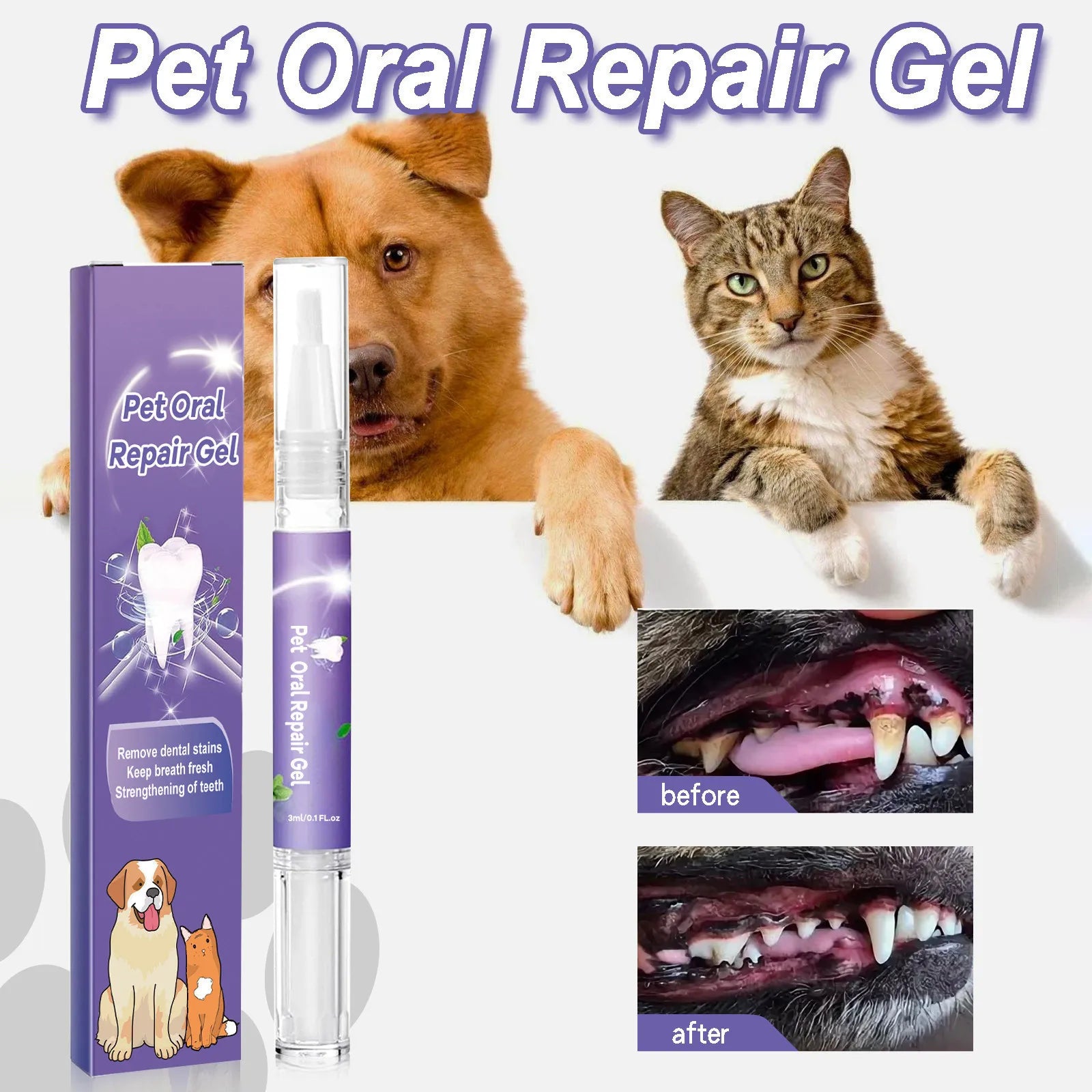 3ml Pet Oral Gel for Teeth & Breath