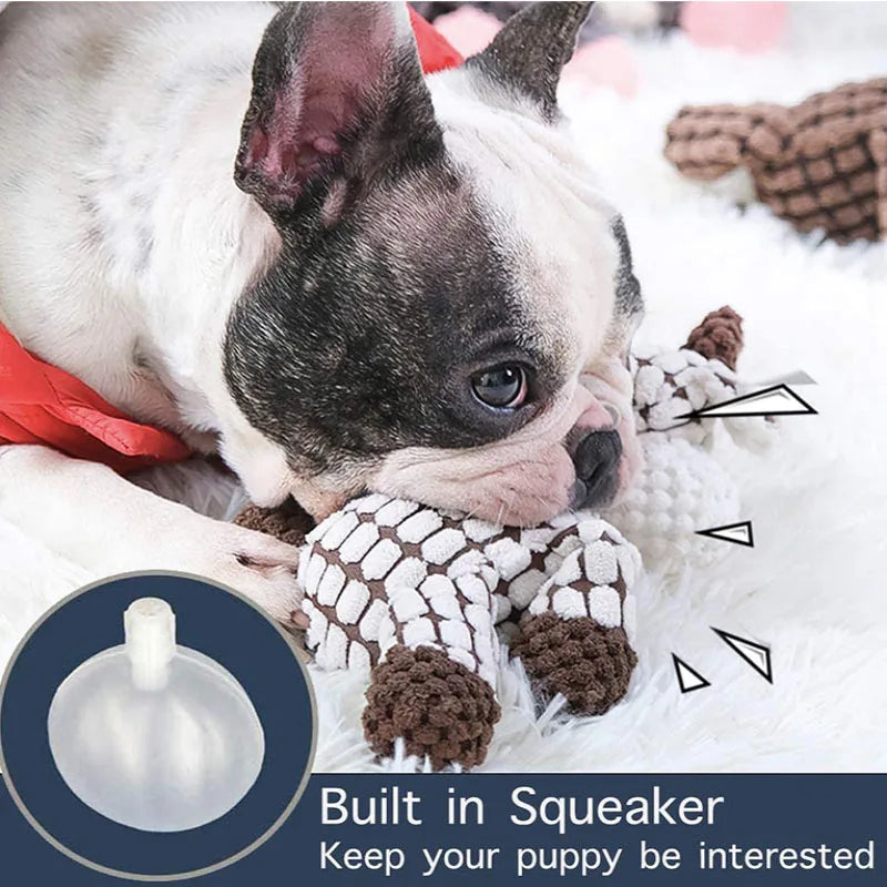 Plush Donkey Squeaky Dog Chew Toy