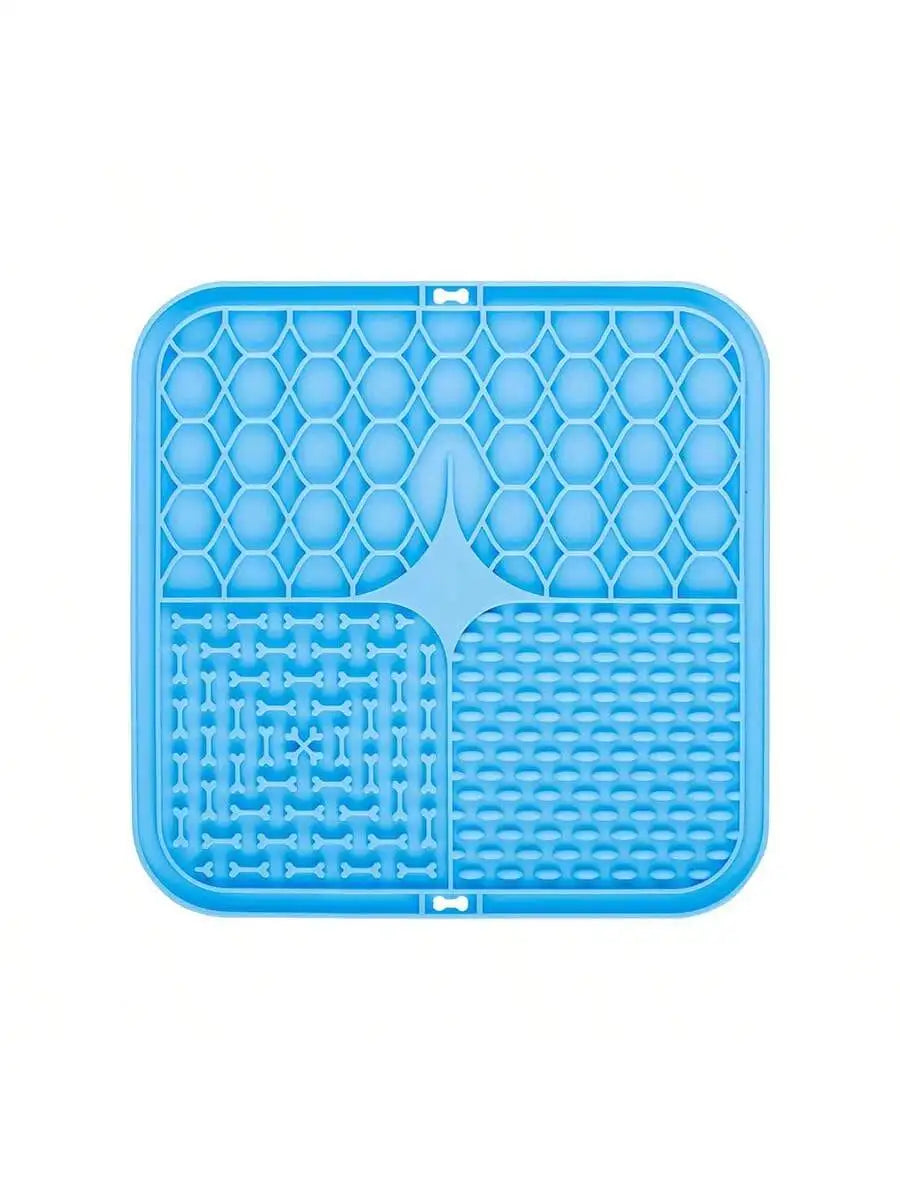 Silicone Pet Licking Pad – Slow Feeder with Suction Cups