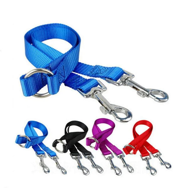 Double Dog Leash Coupler for Walking Two Dogs