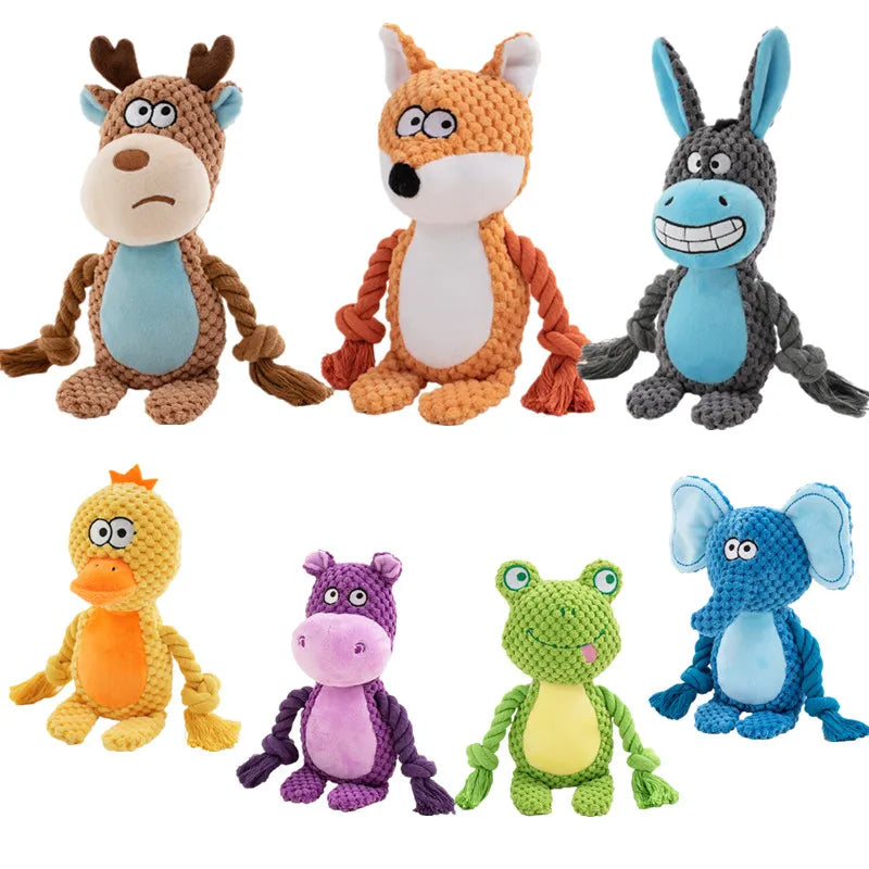 Bite-Resistant Plush Squeaky Dog Toy